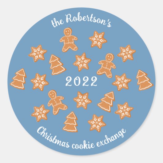 Gingerbrood Cookies Classic Round Sticker (Voorkant)
