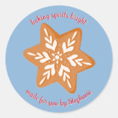 Gingerbrood Cookies Classic Round Sticker (Voorkant)