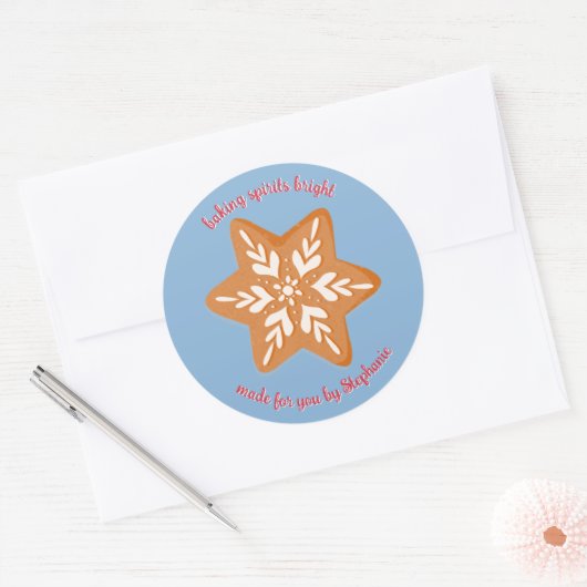 Gingerbrood Cookies Classic Round Sticker (Envelop)