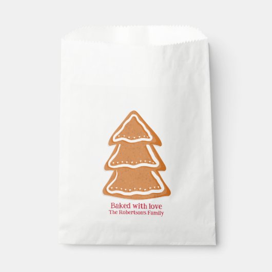 Gingerbrood Cookies Favor Bag Bedankzakje (Voorkant)