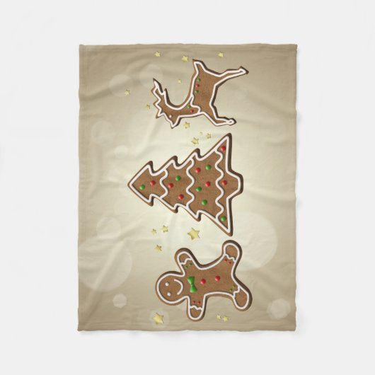 GingerBrood Cookies Fleece Deken (Voorkant)