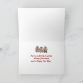 Gingerbrood Cookies Holiday Kaart (Binnen)