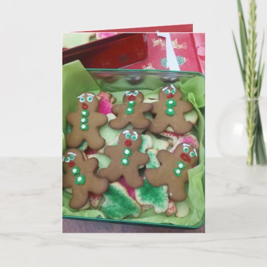 Gingerbrood Cookies Holiday-kaart Kaart (Voorkant)