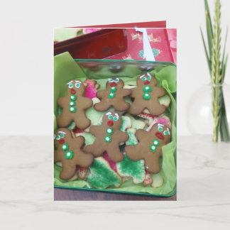 Gingerbrood Cookies Holiday-kaart Kaart