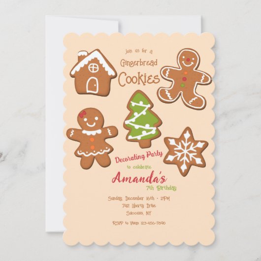 GingerBrood Cookies Kaart (Voorkant)