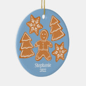 GingerBrood Cookies Keramisch Ornament (Rechts)