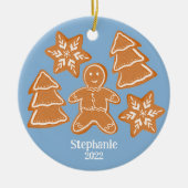 GingerBrood Cookies Keramisch Ornament (Voorkant)