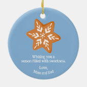 GingerBrood Cookies Keramisch Ornament (Achterkant)