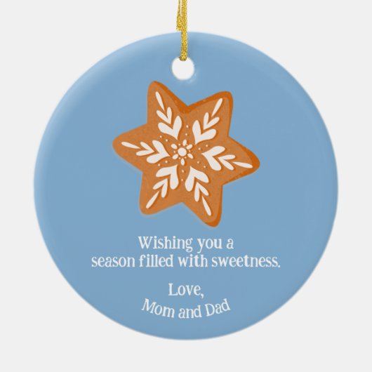 GingerBrood Cookies Keramisch Ornament (Achterkant)