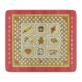 Gingerbrood Cookies Kitchen Gift Snijplank (Voorkant)