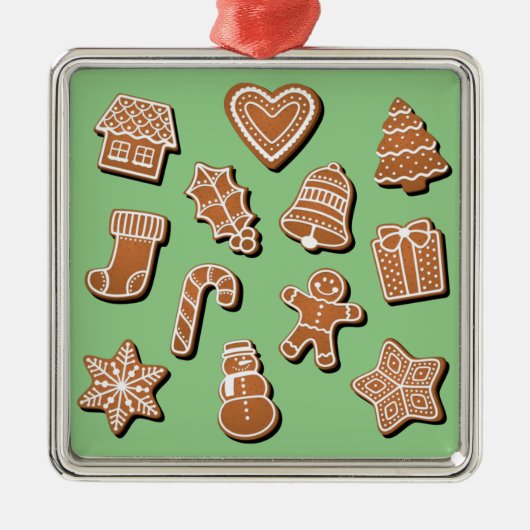 GingerBrood Cookies Metalen Ornament (Voorkant)