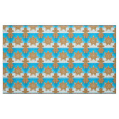 Gingerbrood Cookies Pattern Whimsical Snowflakes Stof (Fat Quarter)