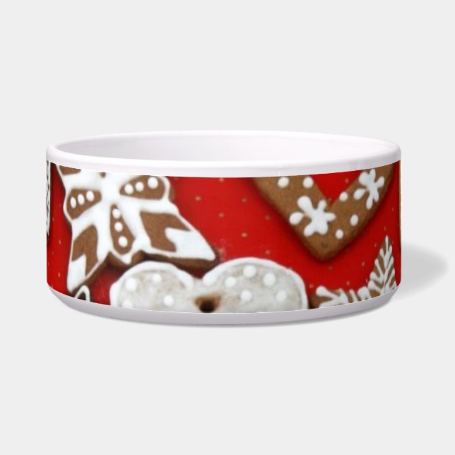 Gingerbrood Cookies Pet Bowl Voerbakje (Voorkant)