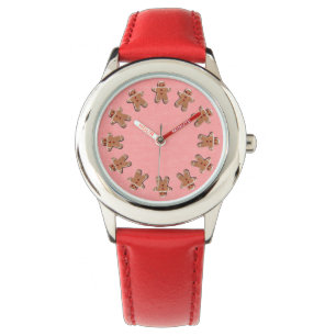Gingerbrood Cookies Red Horloge