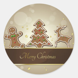 GingerBrood Cookies Ronde Sticker