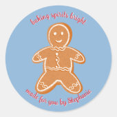 GingerBrood Cookies Ronde Sticker (Voorkant)