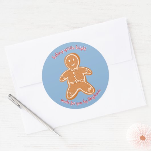 GingerBrood Cookies Ronde Sticker (Envelop)