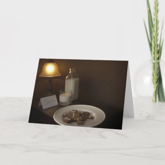 Gingerbrood Cookies Santa Claus Feestdagen Kaart (Voorkant)