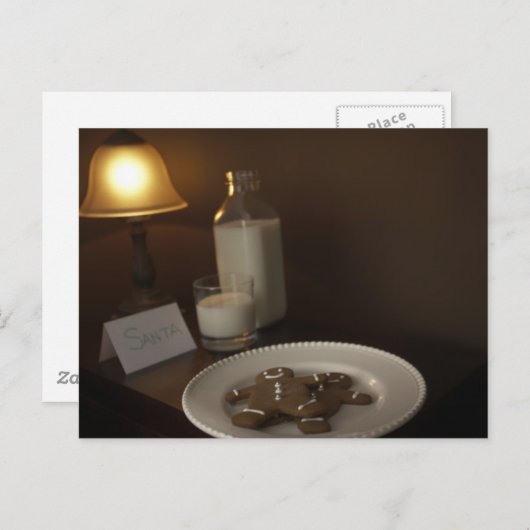 Gingerbrood Cookies Santa Claus Feestdagenkaart (Voorkant / Achterkant)