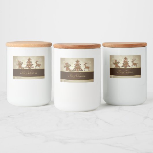 GingerBrood Cookies Voedselcontainer Etiket (Flessen)