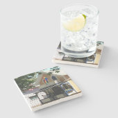 Gingerbrood Cottage en Pride - Martha's wijntuin Stenen Onderzetter (Zijkant)