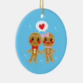 Gingerbrood Couple Keramisch Ornament (Rechts)