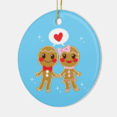 Gingerbrood Couple Keramisch Ornament (Links)