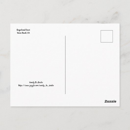 Gingerbrood Court Briefkaart (Achterkant)