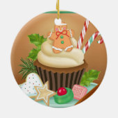 Gingerbrood Cupcake Ornament (Achterkant)