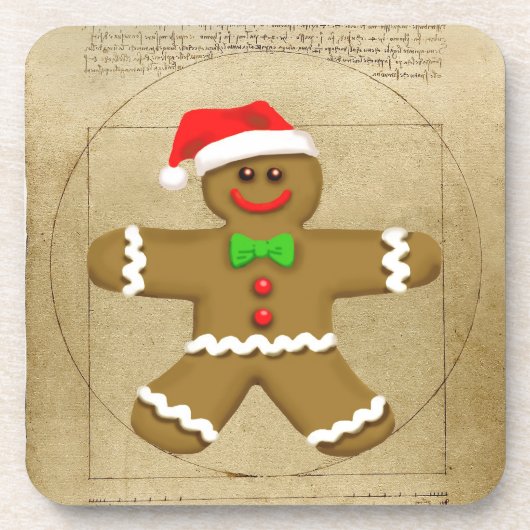 Gingerbrood Da Vinci-kurkset onderzetter (Voorkant)