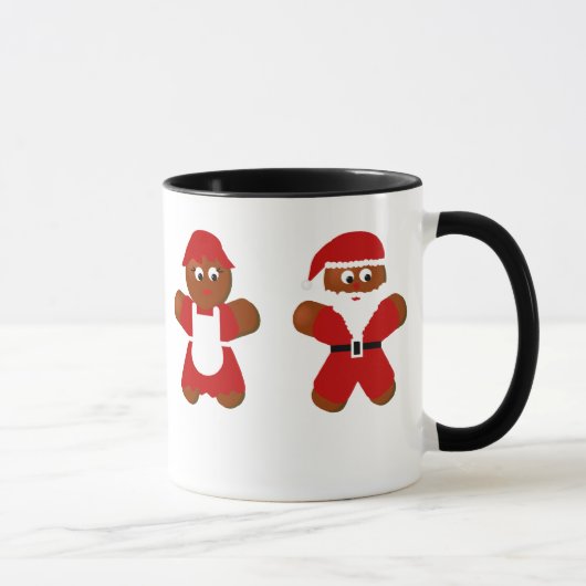 Gingerbrood, de heer & mevrouw Santa Claus kerstma Mok (Rechts)