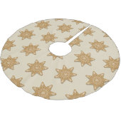 Gingerbrood Decorated Star Cookie Pattern Kerstboom Rok (Gekanteld)