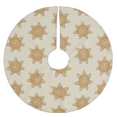 Gingerbrood Decorated Star Cookie Pattern Kerstboom Rok (Voorkant)