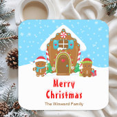 Gingerbrood Decorting Party Bright Blue and Red Kartonnen Onderzetters