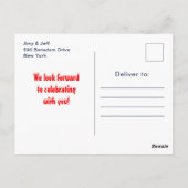 Gingerbrood Decorting Party Navy Blue en Red Briefkaart (Achterkant)