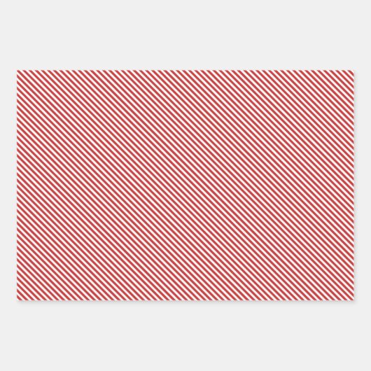 Gingerbrood en Candy Cane Stripe 3-coördinaten Inpakpapier Vel (Voorkant 2)