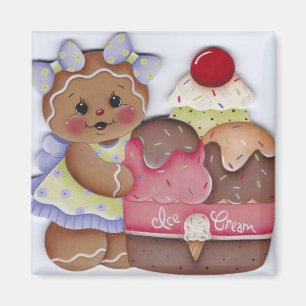 Gingerbrood en ijskap Magnet
