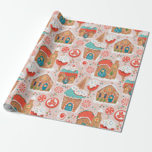 Gingerbrood en Snoep Land Cadeaupapier