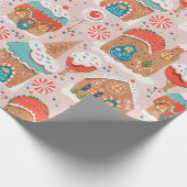 Gingerbrood en Snoep Land Cadeaupapier (Hoek)