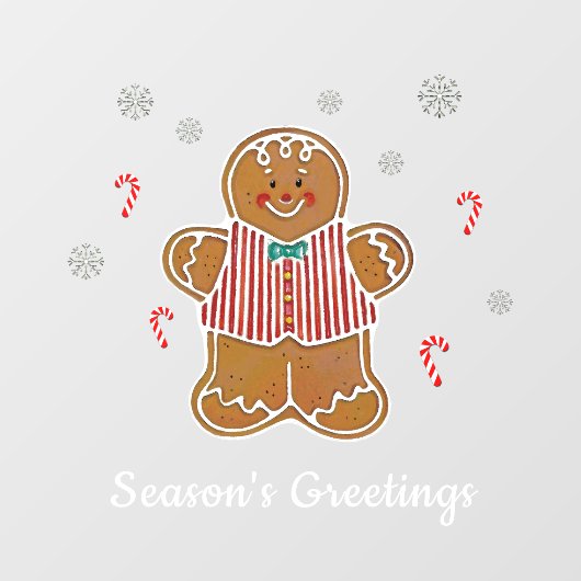 Gingerbrood en Snoeprietmeel Raamsticker (Vel)