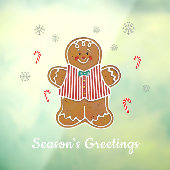 Gingerbrood en Snoeprietmeel Raamsticker (Vel 3)