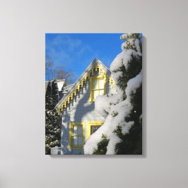 Gingerbrood en Wintersneeuw - Wijntuin van Martha Canvas Afdruk