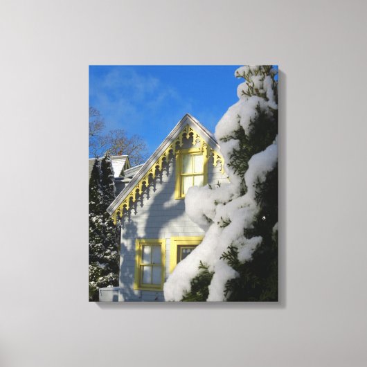 Gingerbrood en Wintersneeuw - Wijntuin van Martha Canvas Afdruk (Voorkant)