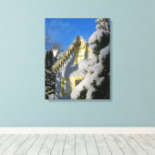 Gingerbrood en Wintersneeuw - Wijntuin van Martha Canvas Afdruk (Insitu (Houten vloer))