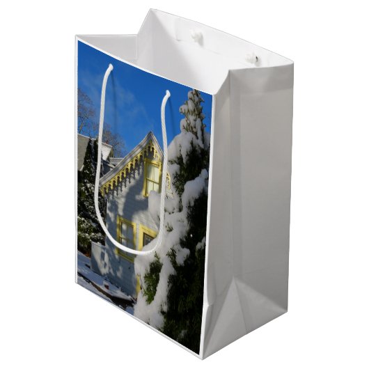 Gingerbrood en Wintersneeuw - Wijntuin van Martha Medium Cadeauzakje (Voorkant Gekanteld)