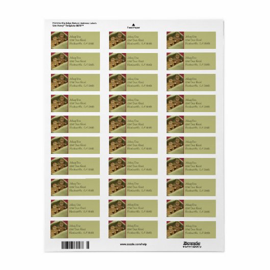 Gingerbrood Etiket voor mannen (Full Sheet)