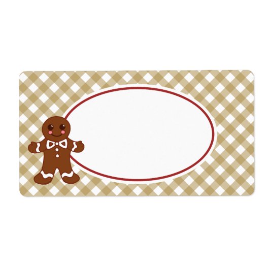 Gingerbrood-etiketten Etiket (Voorkant)