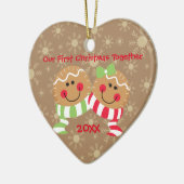 Gingerbrood Face First Kerstmis Together Ornament (Links)