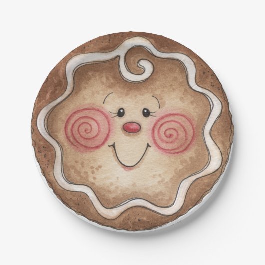 Gingerbrood Face Paper Bord (Voorkant)