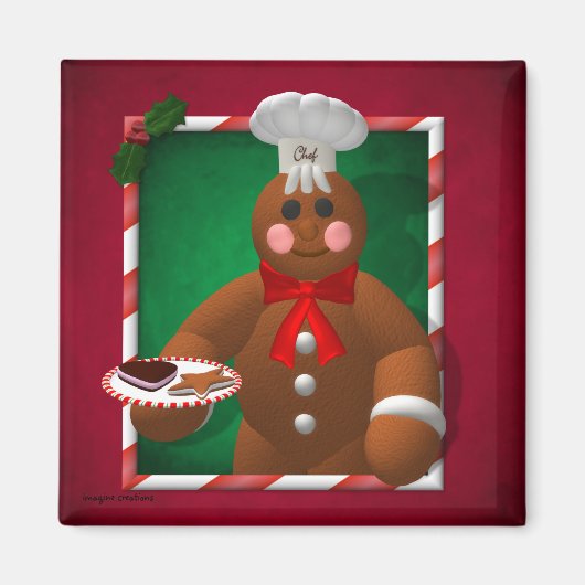 Gingerbrood Familie: Little Baker Magneet (Voorkant)